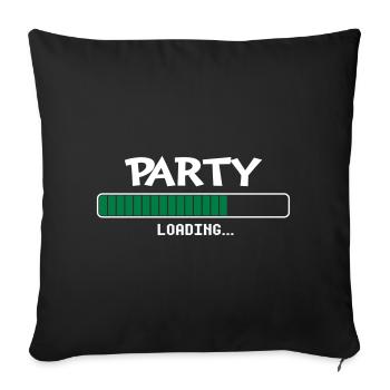 Party loading loading bar - Sofa pillowcase 17,3'' x 17,3'' (45 x 45 cm) - black - Front