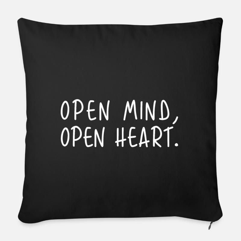 OPEN HEART - Sofakissenbezug 45 x 45 cm - Schwarz