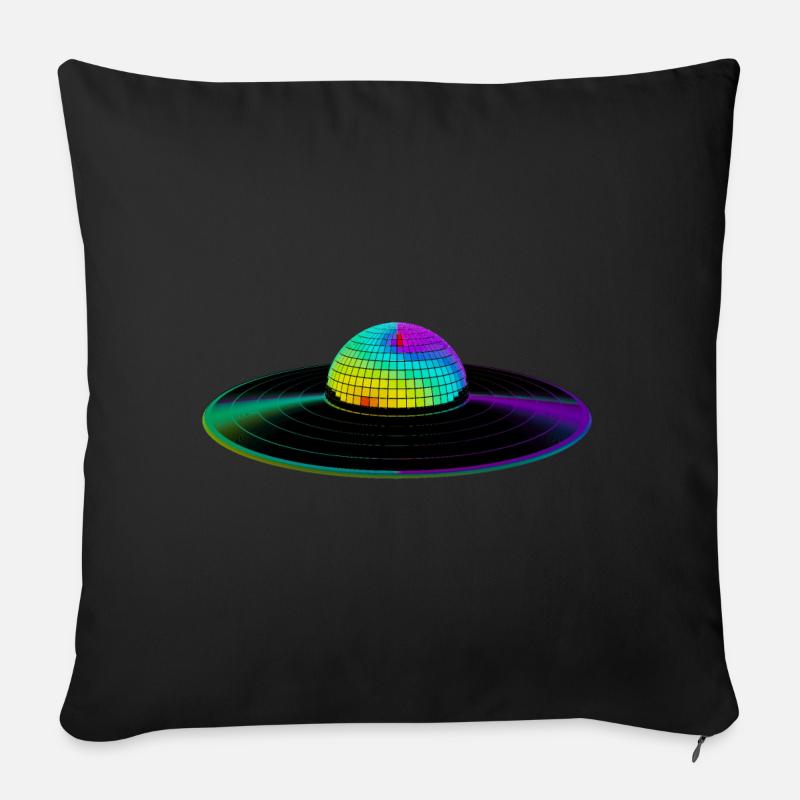 Disco Saturn - Sofakissenbezug 45 x 45 cm - Schwarz