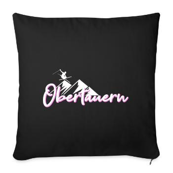 Obertauern - Sofakissenbezug 45 x 45 cm - Schwarz - Vorne
