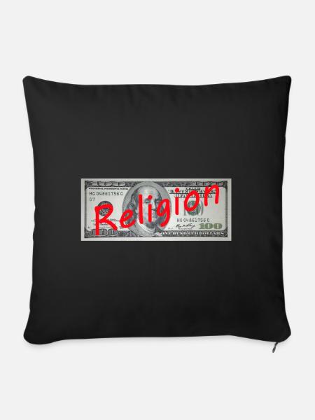RELIGION - Sofakissenbezug 45 x 45 cm - Schwarz