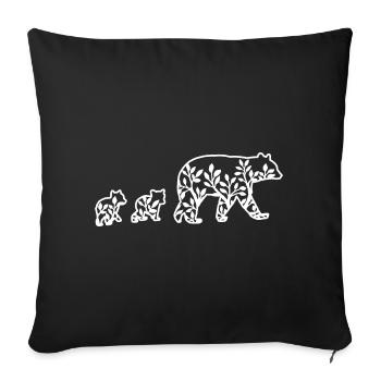 Mama Bear Gift Mom Mother Mother's Day Daughter S - Sofa pillowcase 17,3'' x 17,3'' (45 x 45 cm) - black - Front