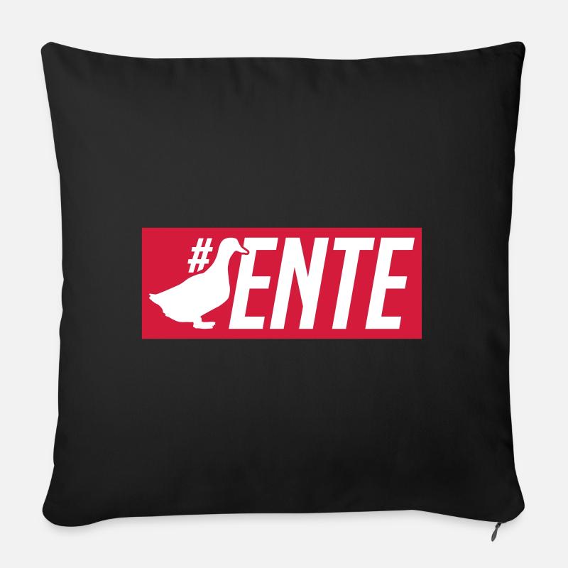 ente hashtag - Sofakissenbezug 45 x 45 cm - Schwarz
