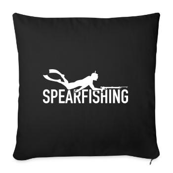 Chasse sous-marine - Housse de coussin décorative 45 x 45 cm - noir - Devant