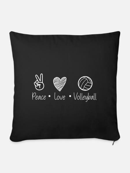 Volleyball - Sofakissenbezug 45 x 45 cm - Schwarz
