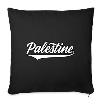 Palestine baseball-style white-black - Sofa pillowcase 17,3'' x 17,3'' (45 x 45 cm) - black - Front