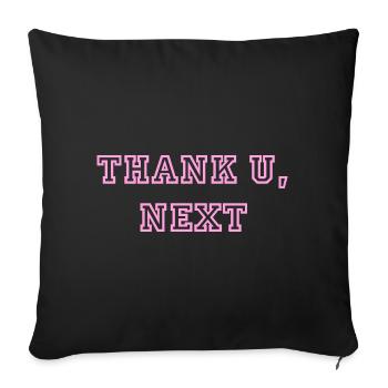 Phrase Thank you, next Ariana Pink Vintage - Sofa pillowcase 17,3'' x 17,3'' (45 x 45 cm) - black - Front