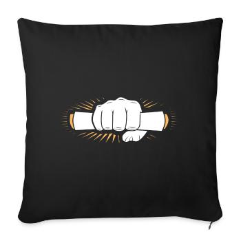 Doctorat - Housse de coussin décorative 45 x 45 cm - noir - Devant