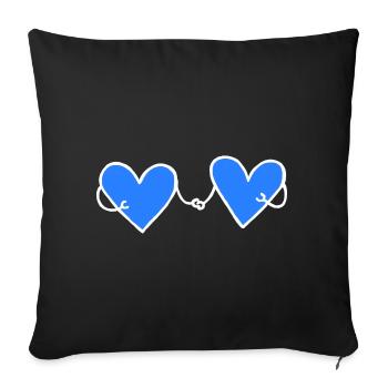 Love is Love Lovers LGBTQ Homsexual Marriage - Sofa pillowcase 17,3'' x 17,3'' (45 x 45 cm) - black - Front