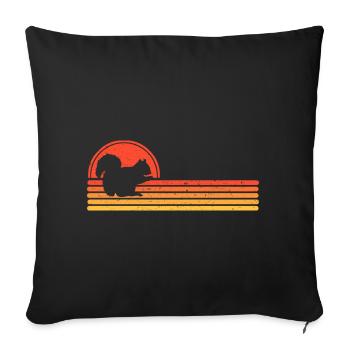 Écureuil - Housse de coussin décorative 45 x 45 cm - noir - Devant
