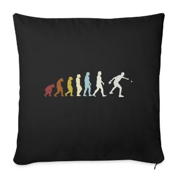 Table Tennis Table Tennis Player Evolution Gift - Sofa pillowcase 17,3'' x 17,3'' (45 x 45 cm) - black - Front