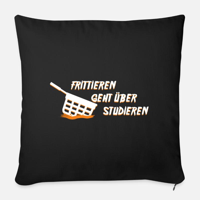 Frittieren - Sofakissenbezug 45 x 45 cm - Schwarz