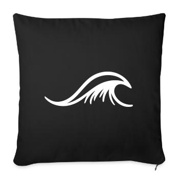 Wave Sea Ocean Water - Sofa pillowcase 17,3'' x 17,3'' (45 x 45 cm) - black - Front