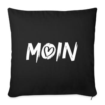 Moin Maritim Nordsee Ostfriesland Hamburg - Sofa pillowcase 17,3'' x 17,3'' (45 x 45 cm) - black - Front