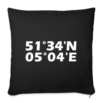 Tilburg coordinates - Sofa pillowcase 17,3'' x 17,3'' (45 x 45 cm) - black - Front