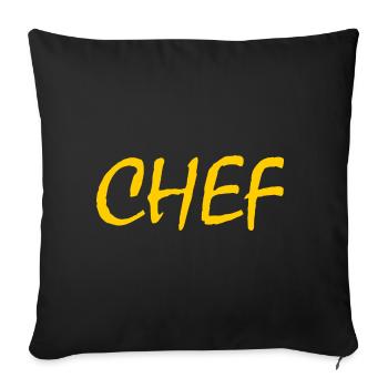 Chef - Sofakissenbezug 45 x 45 cm - Schwarz - Vorne
