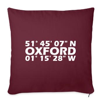 Oxford Koordinaten - Sofakissenbezug 45 x 45 cm - Burgunderrot - Vorne