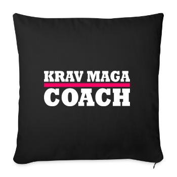 Krav maga - Housse de coussin décorative 45 x 45 cm - noir - Devant