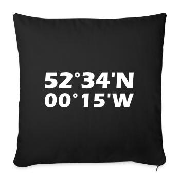 Peterborough Coordinates - Sofa pillowcase 17,3'' x 17,3'' (45 x 45 cm) - black - Front