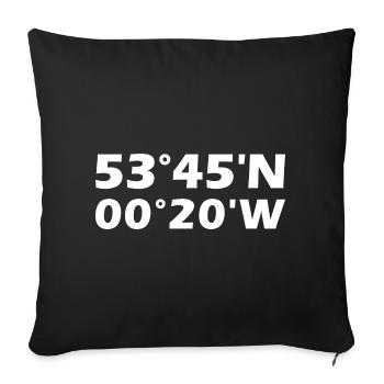 Coordonnées de Kingston upon Hull - Housse de coussin décorative 45 x 45 cm - noir - Devant