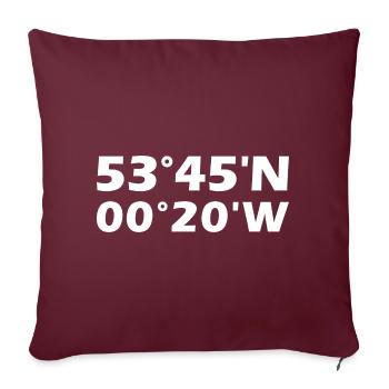 Coordonnées de Kingston upon Hull - Housse de coussin décorative 45 x 45 cm - bordeaux - Devant