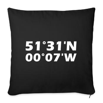 Coordonnées de Londres - Housse de coussin décorative 45 x 45 cm - noir - Devant