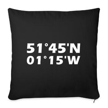 Oxford Coordinates - Sofa pillowcase 17,3'' x 17,3'' (45 x 45 cm) - black - Front