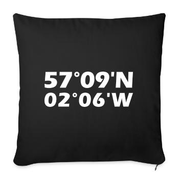 Coordonnées d’Aberdeen - Housse de coussin décorative 45 x 45 cm - noir - Devant