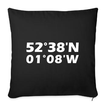 Leicester coordinates - Sofa pillowcase 17,3'' x 17,3'' (45 x 45 cm) - black - Front