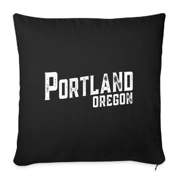 Portland - Housse de coussin décorative 45 x 45 cm - noir - Devant