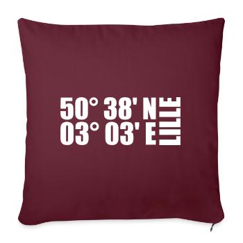 Coordonnées de Lille - Housse de coussin décorative 45 x 45 cm - bordeaux - Devant
