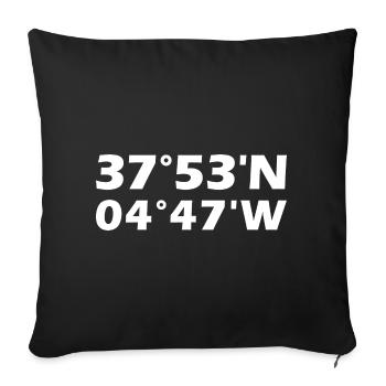 Córdoba Coordinates - Sofa pillowcase 17,3'' x 17,3'' (45 x 45 cm) - black - Front