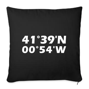 Coordonnées de Saragosse - Housse de coussin décorative 45 x 45 cm - noir - Devant