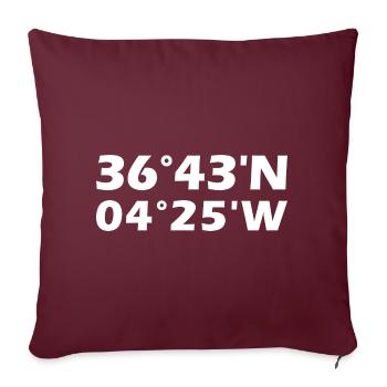 Coordonnées de Malaga - Housse de coussin décorative 45 x 45 cm - bordeaux - Devant
