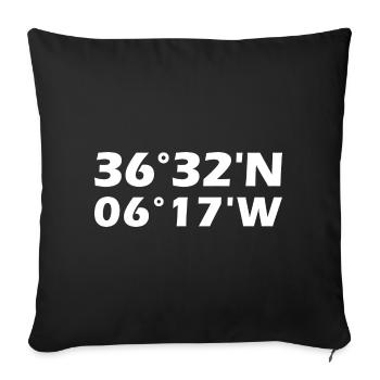 Cádiz Coordinates - Sofa pillowcase 17,3'' x 17,3'' (45 x 45 cm) - black - Front