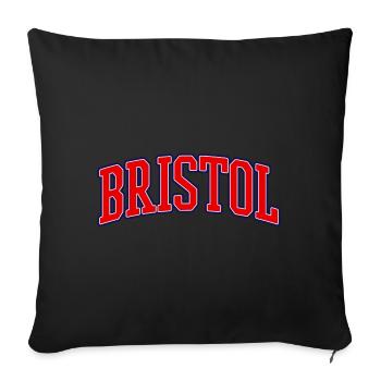 Bristol Varsity Bow Logo - Sofa pillowcase 17,3'' x 17,3'' (45 x 45 cm) - black - Front