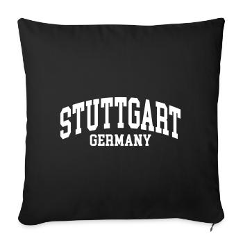 Stuttgart - Sofa pillowcase 17,3'' x 17,3'' (45 x 45 cm) - black - Front