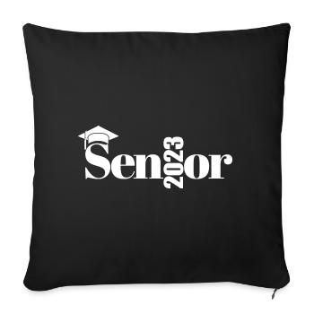 Senior 2023 - Proud Graduated Cool Graduation Gift - Sofa pillowcase 17,3'' x 17,3'' (45 x 45 cm) - black - Front