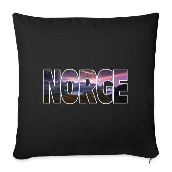 Norway - Sofa pillowcase 17,3'' x 17,3'' (45 x 45 cm) - black - Front