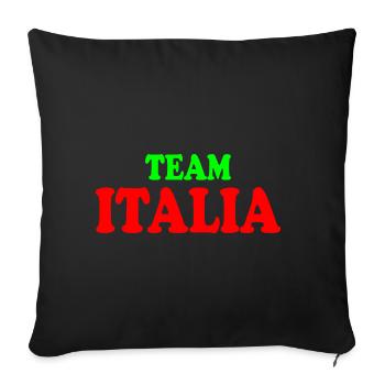 Italie - Housse de coussin décorative 45 x 45 cm - noir - Devant
