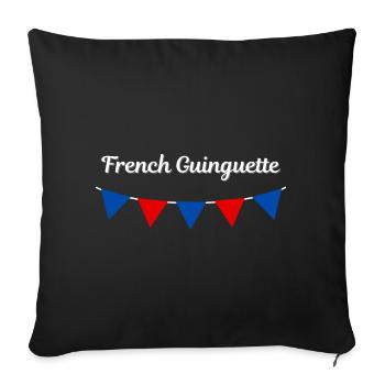 French guinguette - Housse de coussin décorative 45 x 45 cm - noir - Devant