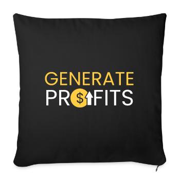 Generate profits - Sofa pillowcase 17,3'' x 17,3'' (45 x 45 cm) - black - Front