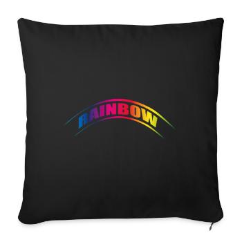 RAINBOW - Sofa pillowcase 17,3'' x 17,3'' (45 x 45 cm) - black - Front