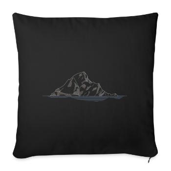 Skellig Michael | Irland Insel Lineart - Sofakissenbezug 45 x 45 cm - Schwarz - Vorne