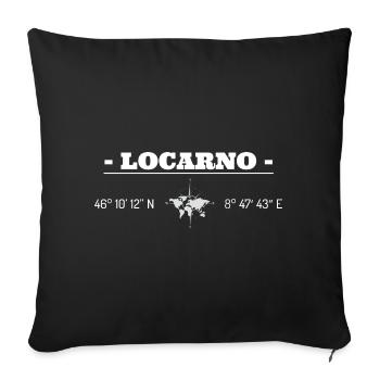 Coordonnées Locarno - Housse de coussin décorative 45 x 45 cm - noir - Devant