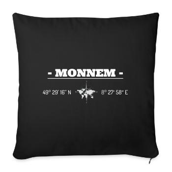 Coordinates Monnem Mannheim - Sofa pillowcase 17,3'' x 17,3'' (45 x 45 cm) - black - Front