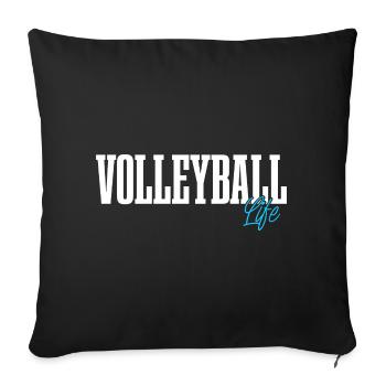 Volley-ball - Housse de coussin décorative 45 x 45 cm - noir - Devant