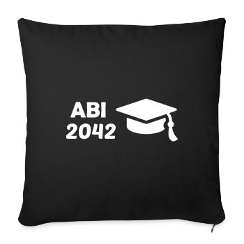Abi42 - Sofakissenbezug 45 x 45 cm - Schwarz - Vorne