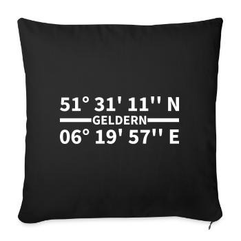Geldern coordinates - Sofa pillowcase 17,3'' x 17,3'' (45 x 45 cm) - black - Front
