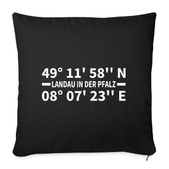 Coordonnées de Landau in der Pfalz - Housse de coussin décorative 45 x 45 cm - noir - Devant